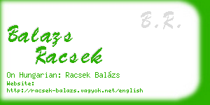 balazs racsek business card
