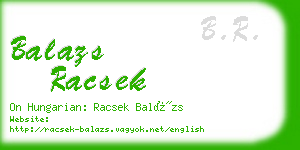 balazs racsek business card